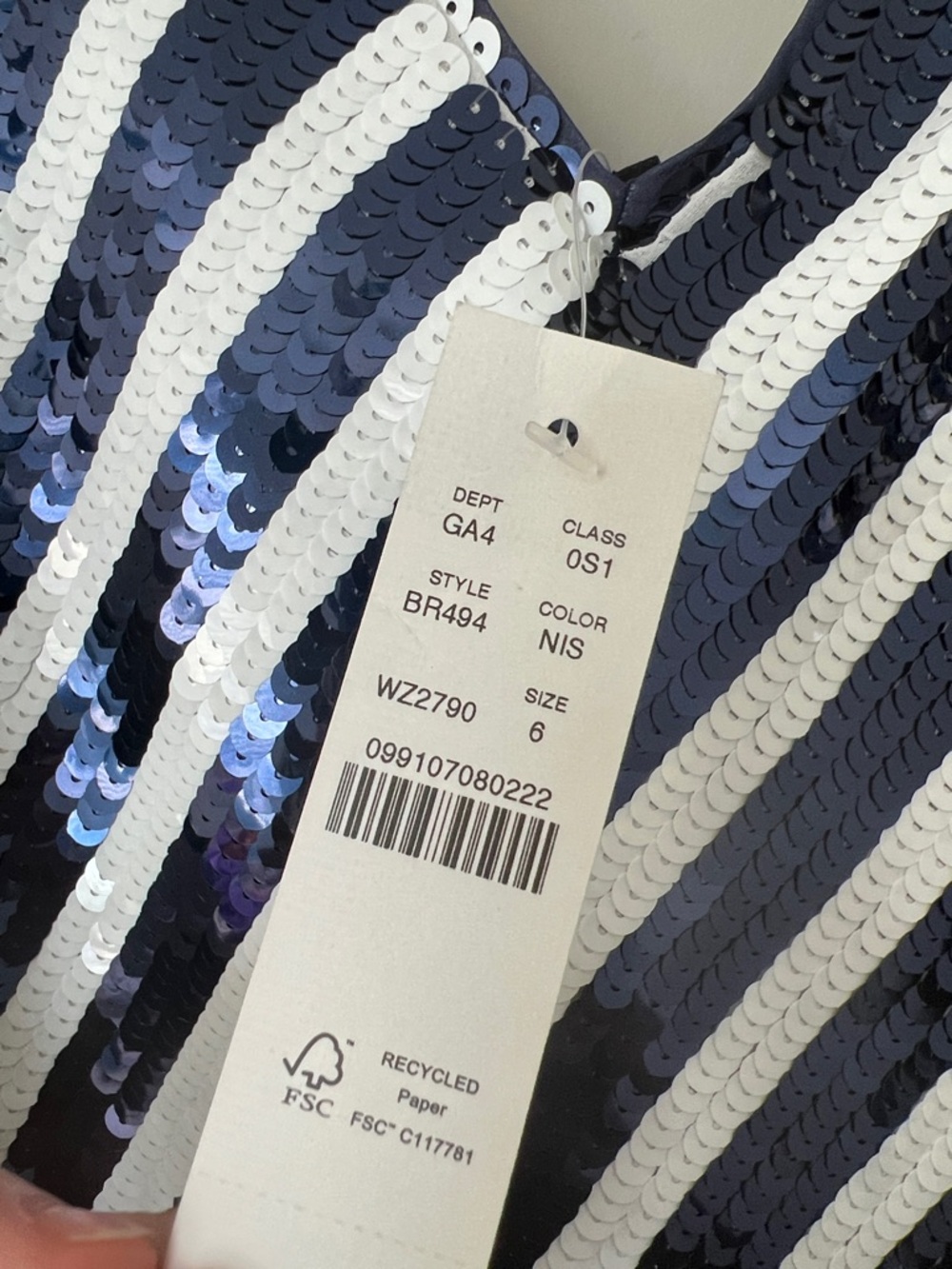 J. Crew Collection • Gwyneth V-neck slip dress in sequin stripe - Picture 6 of 8